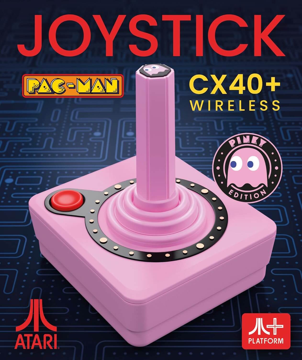 NEW - ATARI  Limited Edition Pinky Pink CX40+  Wireless Joystick