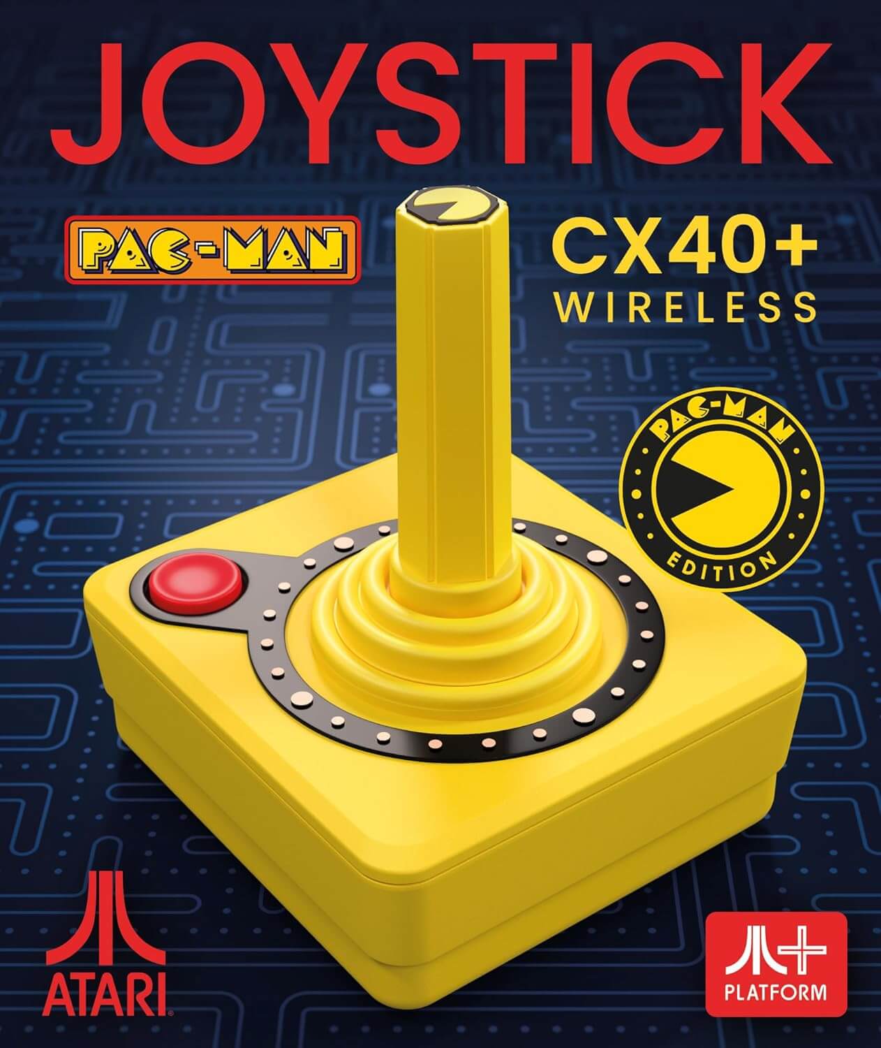 NEW - Atari Yellow Pacman Limited Edition CX40+ Wireless Joystick