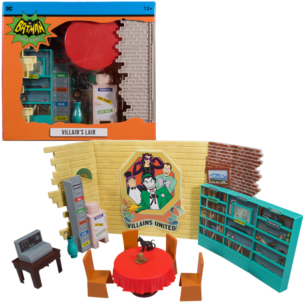 NEW - Batman Classic TV Series Villain's Lair Playset with accessories