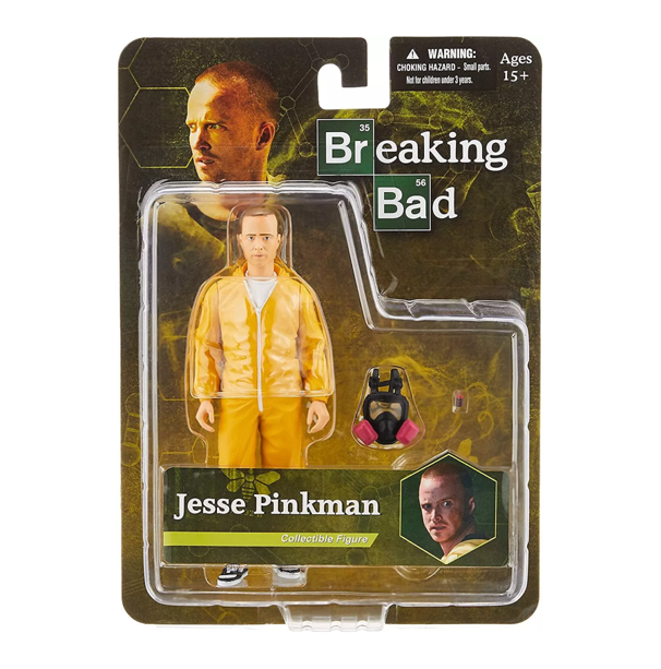 NEW - Breaking Bad Jesse Pinkman Action Figure with Respirator Mask Accessory