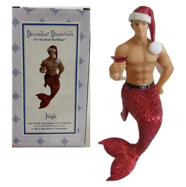 NEW December Diamonds - Jingle Merman Christmas Tree Ornament