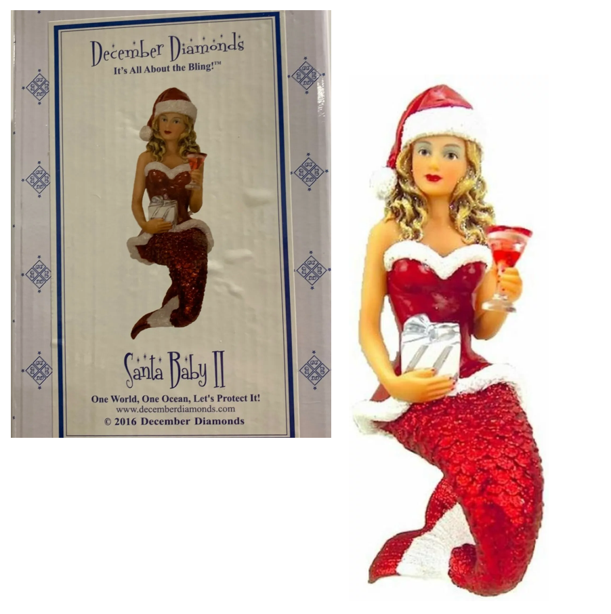 NEW December Diamonds - Santa Baby 2 Mermaid Christmas Tree Ornament