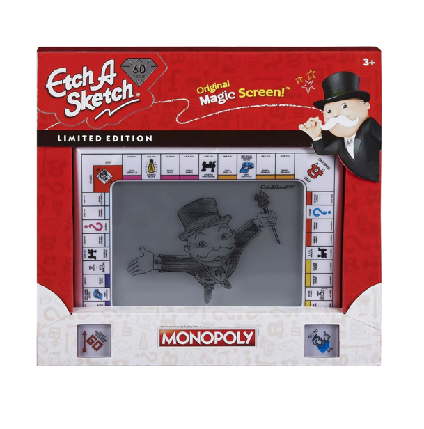 NEW - Etch A Sketch Limited Edition Monopoly 60th Anniversary Drawing Toy