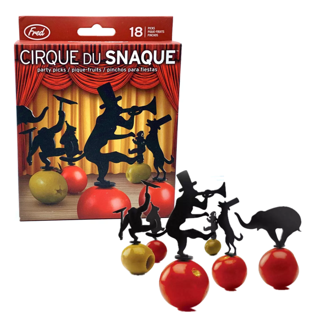 NEW - Fred and Friends: CIRQUE DU SNAQUE hors d'oeuvre party picks (18 per pack)