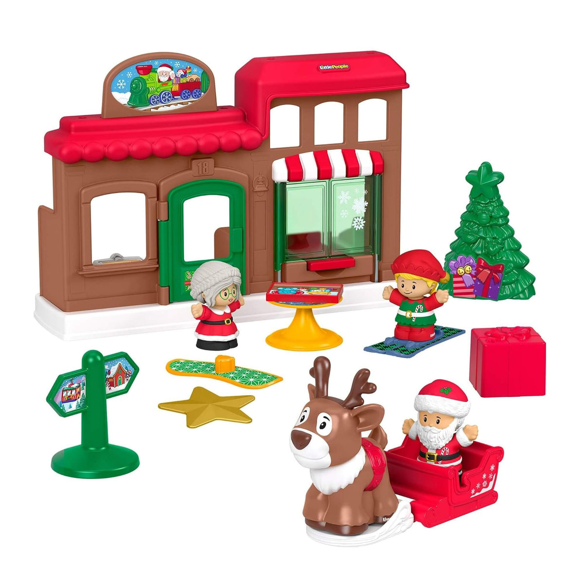 NEW - Fisher-Price Little People Santa’s Workshop Toddler Christmas Playset