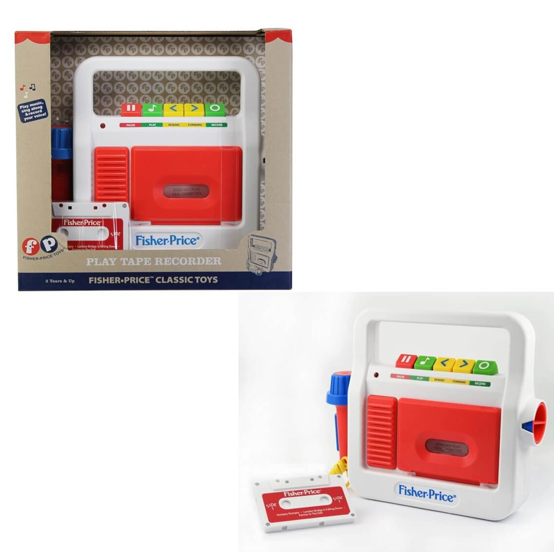 NEW - Fisher-Price Retro Toy Series - Tape Recorder Player (1981 Design)