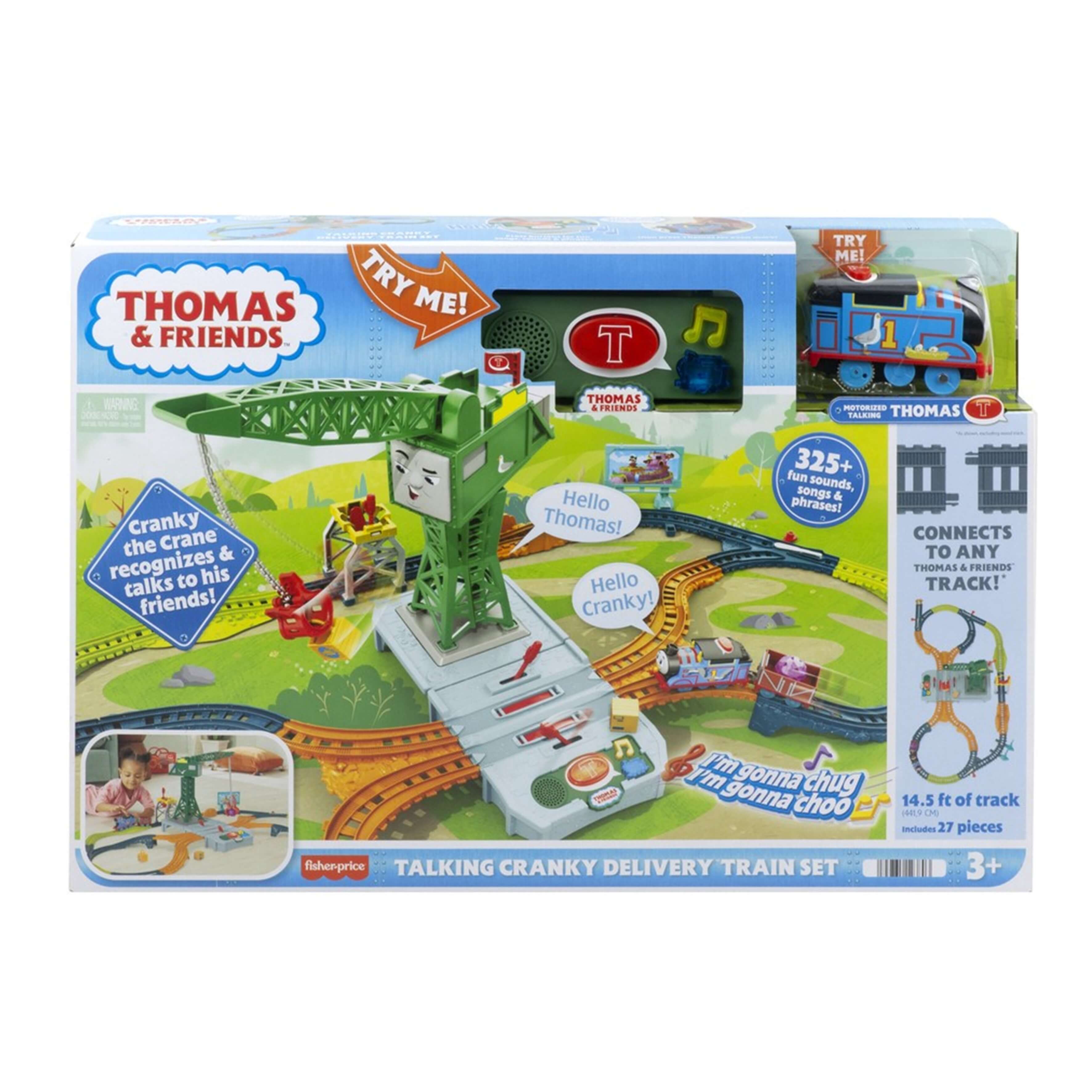 NEW - Fisher-Price Thomas & Friends Talking Cranky Delivery Train Set