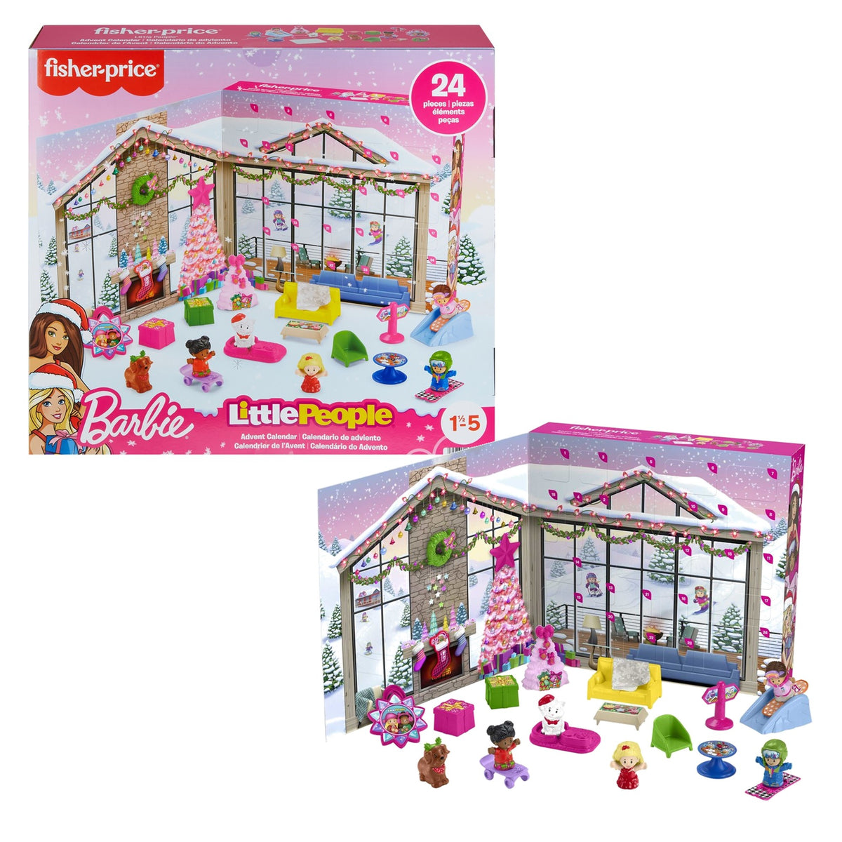 NEW - Fisher-Price Little People Barbie Christmas Advent Calendar Playset