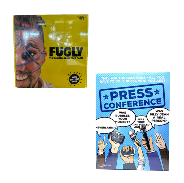 NEW - FUGLY Board Game & Press Conference Game Bundle