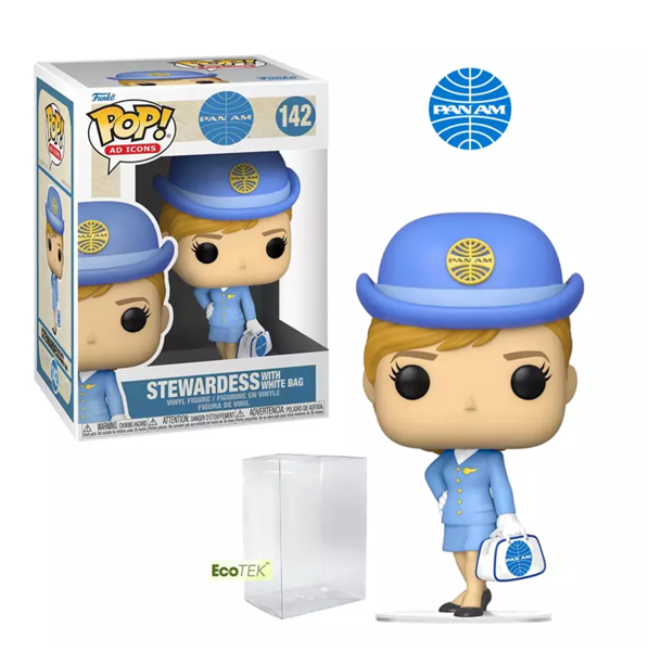 Funko POP! - Pan Am Stewardess with White Bag bundled with EcoTek Case