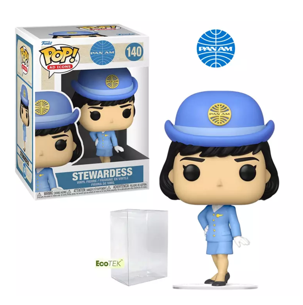 NEW Funko POP! - Pan Am Stewardess bundled with EcoTek Protector Case