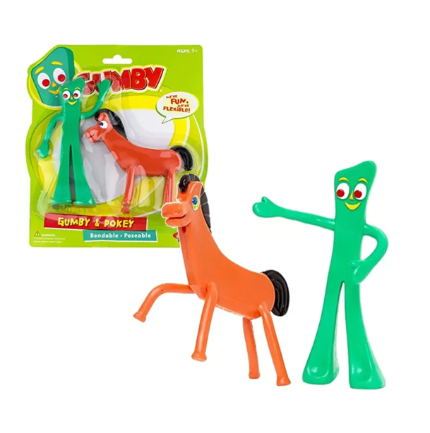 NEW - NJ Croce The original GUMBY & Pokey Bendable Figures