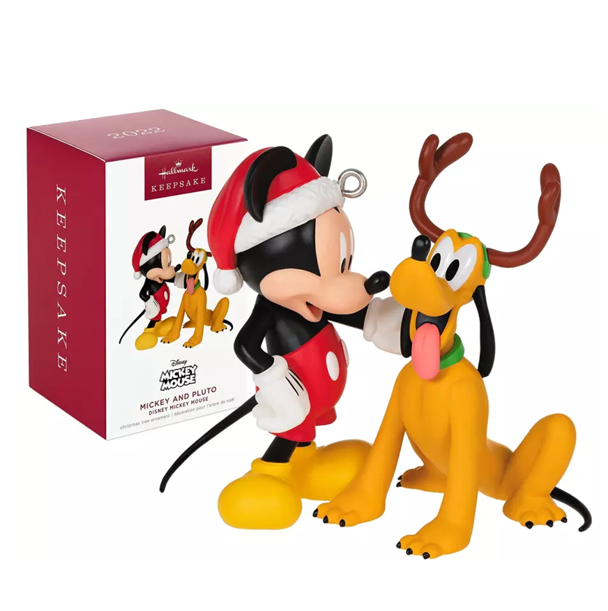 NEW Hallmark Keepsake - 2022 Disney Mickey Mouse and Pluto Christmas Ornament