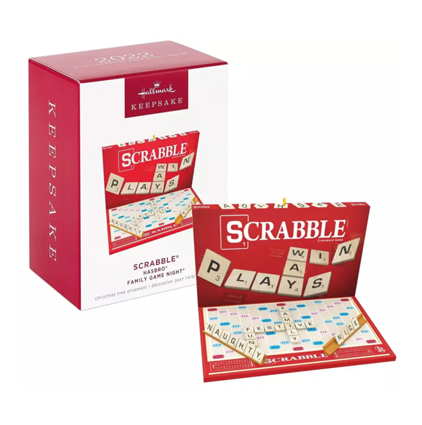 NEW Hallmark Keepsake - 2022 Scrabble Board Game Christmas Tree Ornament