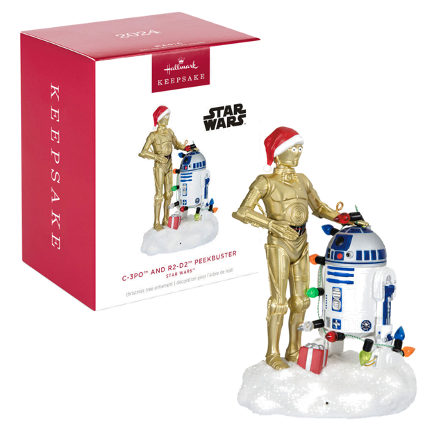 Hallmark Keepsake- 2024 Star Wars C3PO & R2D2 Christmas Tree Ornament & Sound