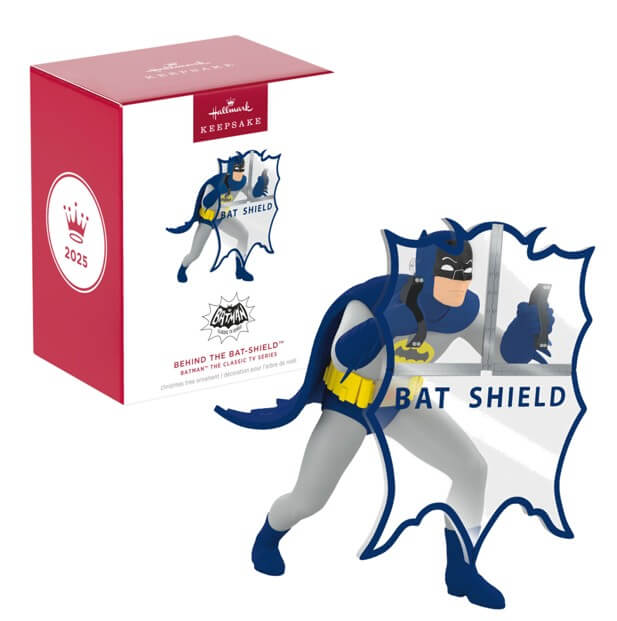 Hallmark Keepsake - 2025 Batman Behind The Bat-Shield Christmas Tree Ornament