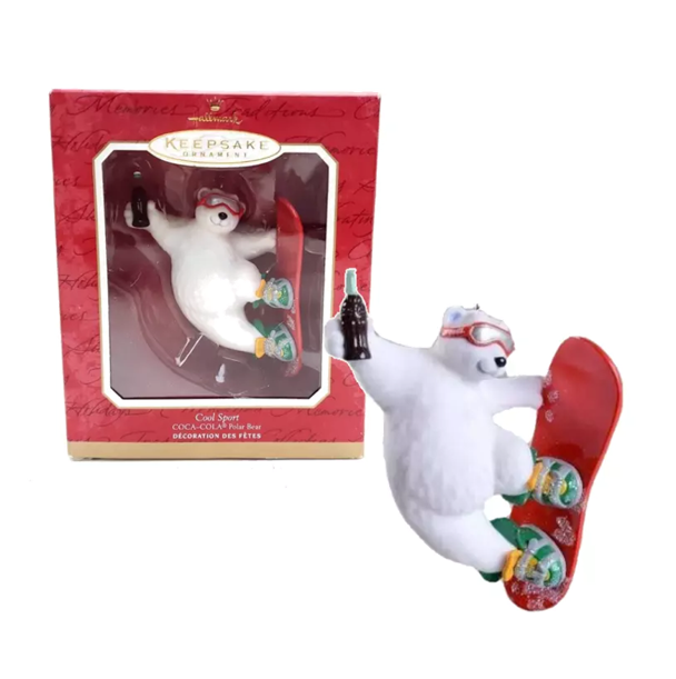 NEW Hallmark Keepsake -2001 Cool Sport Coca-Cola Polar Bear Christmas Ornament