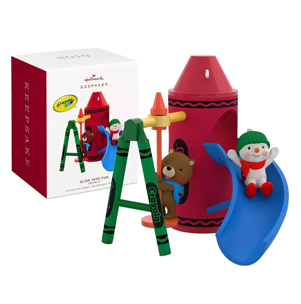 NEW 2019 Hallmark Keepsake - Crayola Slide Into Fun Crayon Playground Ornament