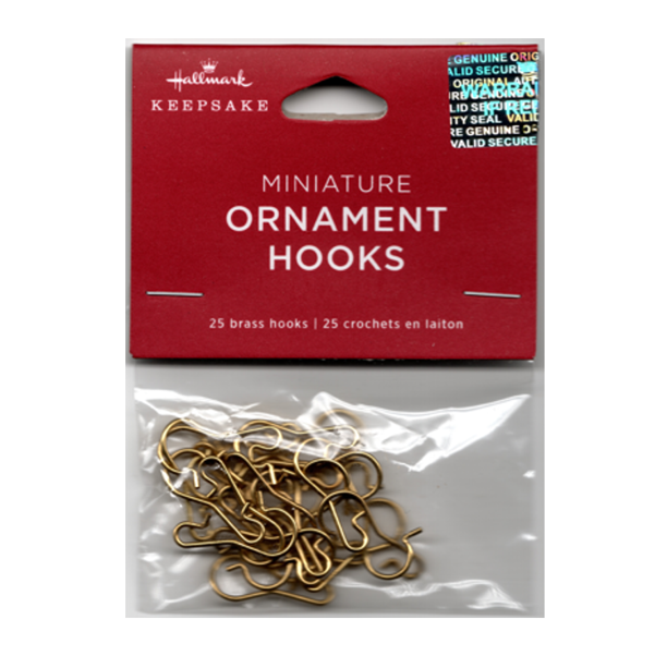 NEW - Hallmark Keepsake Mini Christmas Ornament Hooks (Pack 25)