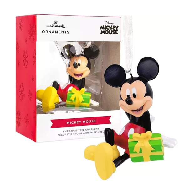 NEW Hallmark Ornaments- 2022 Mickey Mouse with Present Christmas Tree Ornament