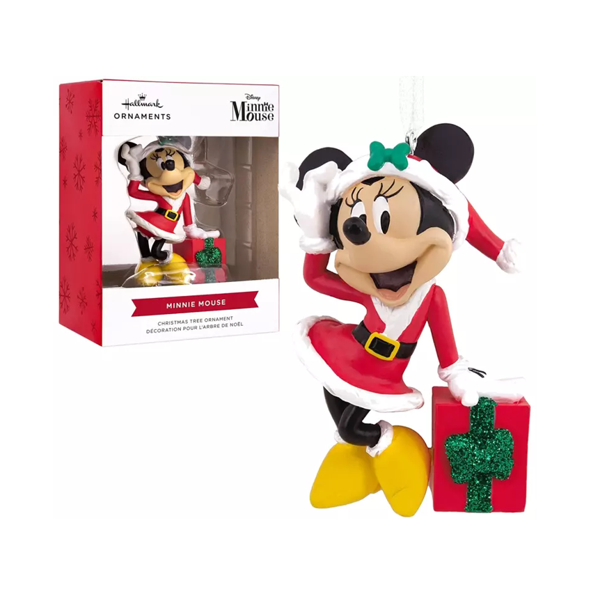 NEW - Hallmark Keepsake Minnie Mouse and Present Christmas Ornament