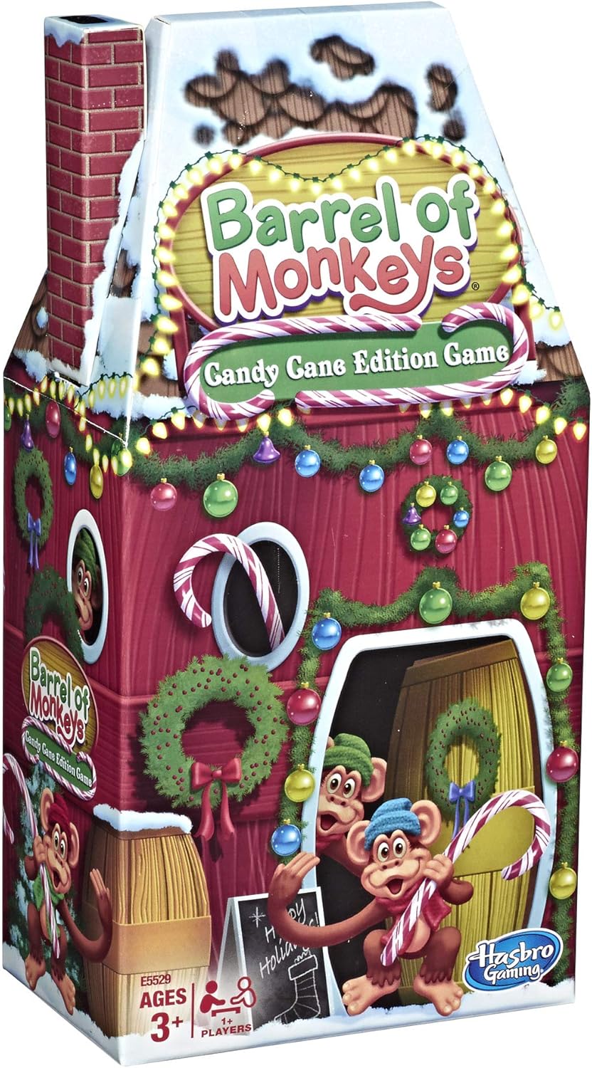 NEW - Barrel of Monkeys Candy Cane Edition Game