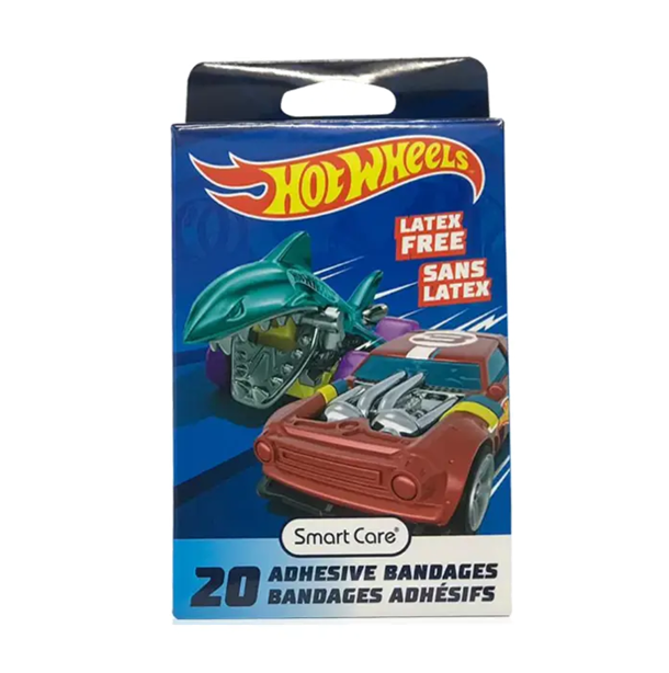 NEW Smart Care - Hot Wheels Adhesive Bandages 20 pack