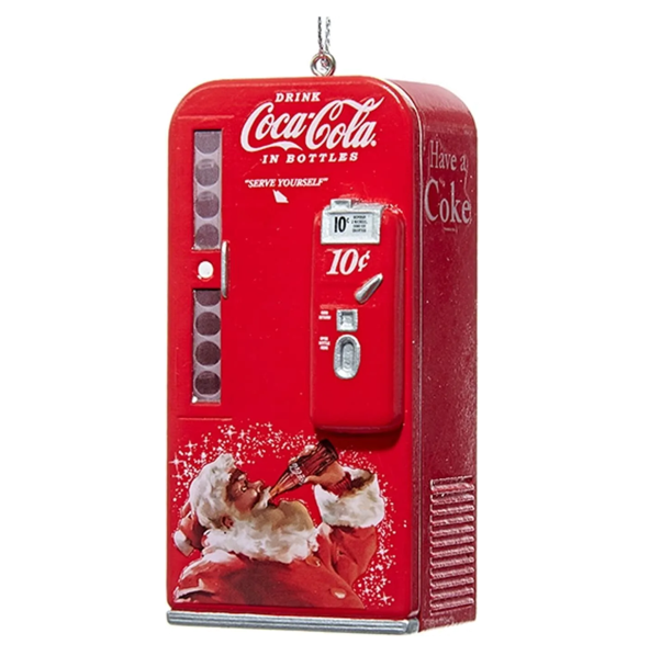 NEW - Kurt Adler Coca-Cola Christmas Vending Machine Christmas Tree Ornament