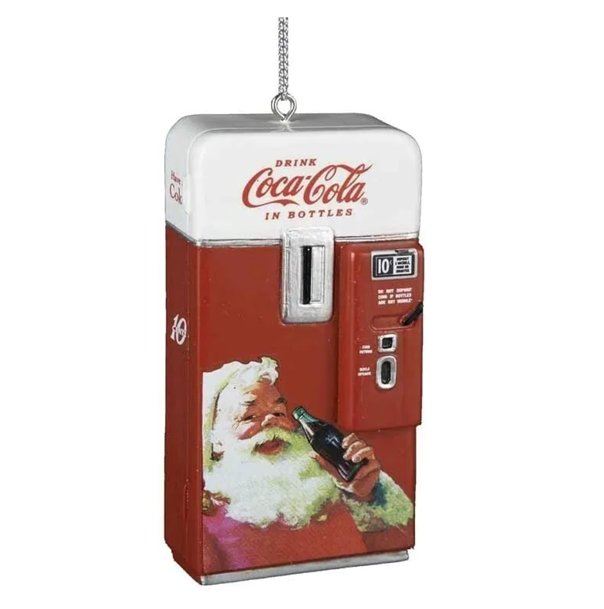 NEW - Kurt Adler Coca-Cola Christmas Vending Machine Christmas Tree Ornament