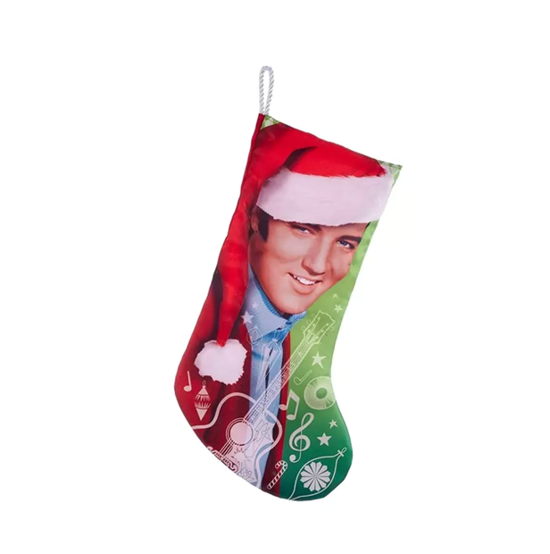 NEW Kurt Adler - Elvis Presley with Santa Hat Christmas Stocking