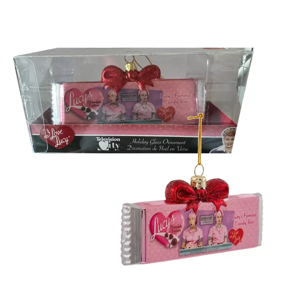 NEW Kurt Adler - Kurt Adler Glass I Love Lucy Lucy's Famous Candy Bar Ornament