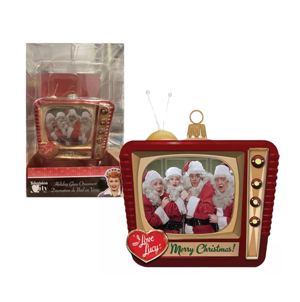 NEW Kurt Adler - Kurt Adler Glass I Love Lucy Santa TV Christmas Ornament