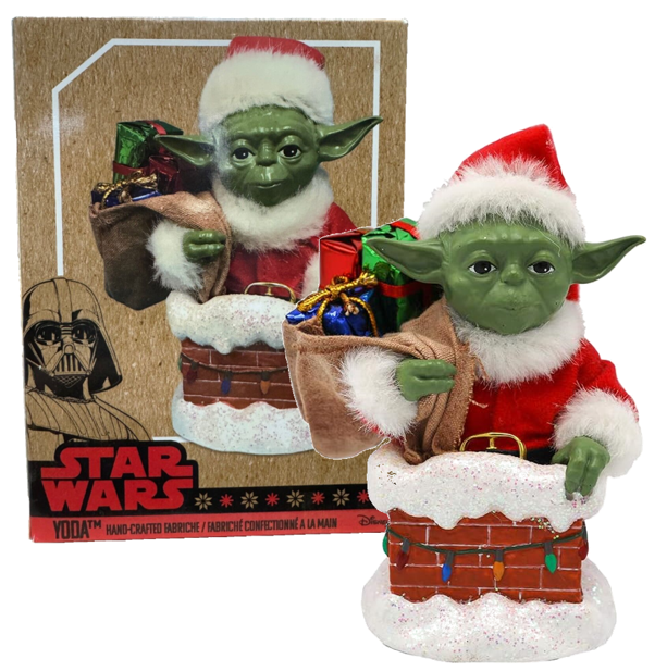 NEW Kurt Adler - Star Wars Yoda Santa Fabriche Table Top Christmas Ornament