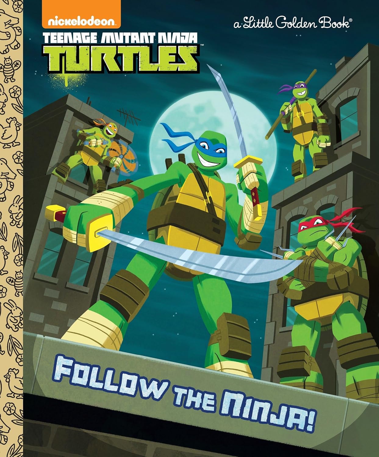 NEW Little Golden Book - Teenage Mutant Ninja Turtles: Follow the Ninja!