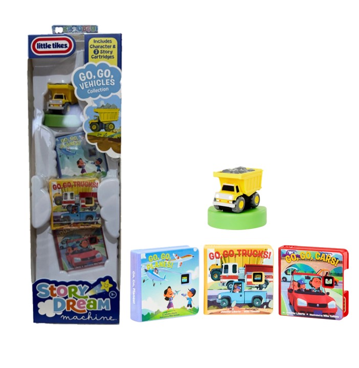 NEW Little Tikes - Story Dream Machine Go, Go, Vehicles Story Cartridges