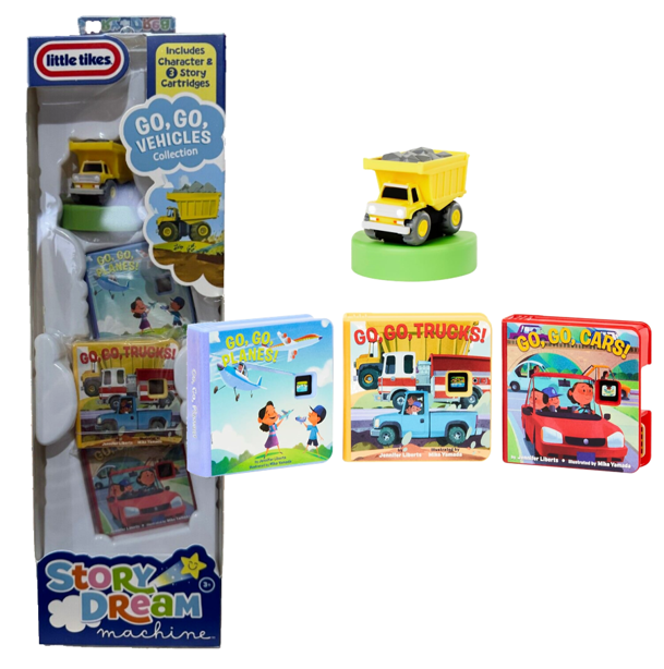 NEW Little Tikes - Story Dream Machine Go, Go, Vehicles Story Cartridges