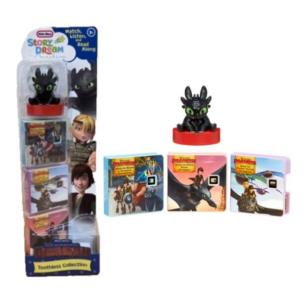 NEW Little Tikes -Story Dream Machine How to Train  Your Dragon Story Cartridges