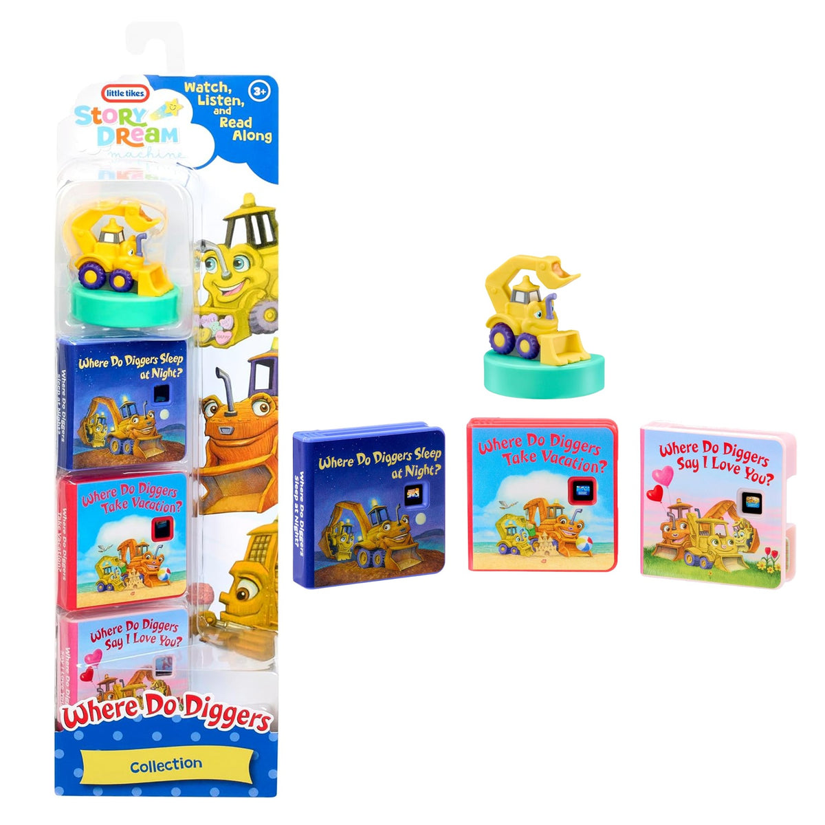 NEW Little Tikes - Story Dream Machine Where Do Diggers Collection