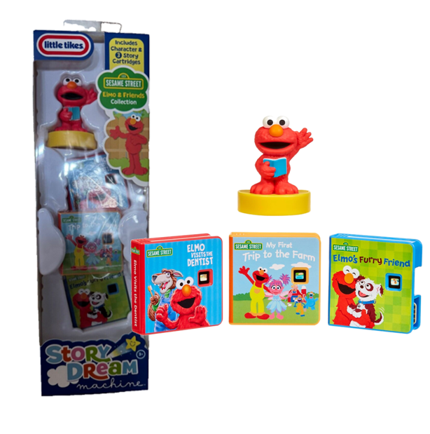 NEW Little Tikes - Story Dream Machine Sesame St Elmo & Friends Story Cartridges