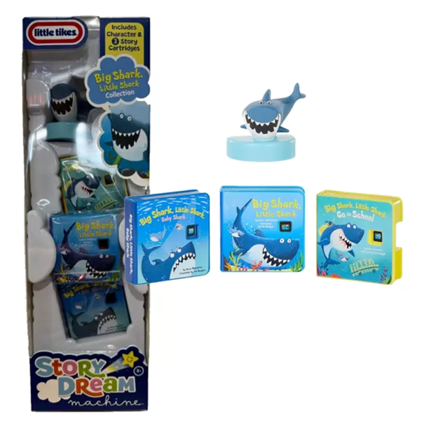 NEW Little Tikes - Story Dream Machine Big Shark Little Shark Story Cartridges