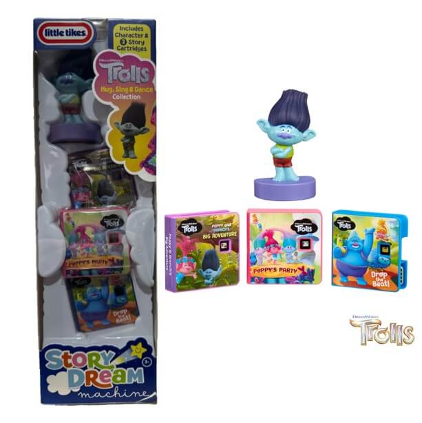 NEW - Little Tikes Story Dream Machine DreamWorks Trolls Hug, Sing & Dance Collection Story Collection