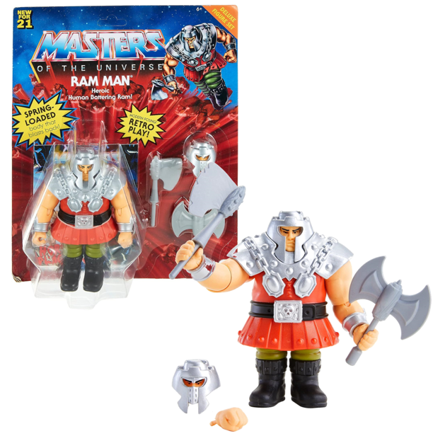 NEW Mattel - Masters Of The Universe Origins Deluxe Ram-Man Action Figure