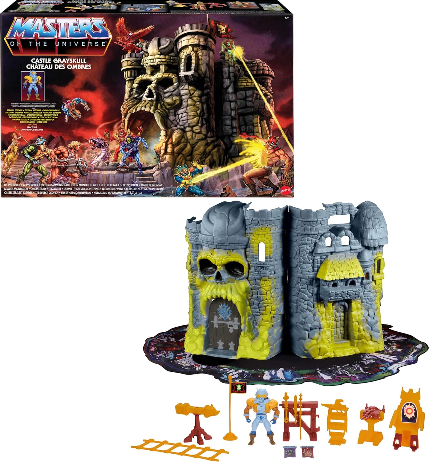 NEW Mattel -Masters Of The Universe Castle Grayskull with BONUS Space Man Figure