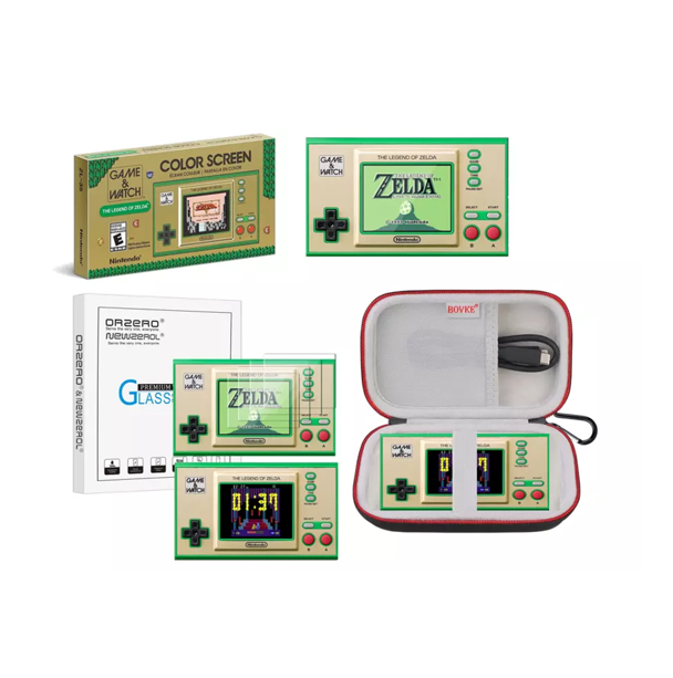 NEW Nintendo Game & Watch Bundle The Legend of Zelda, Screen Protector & Case