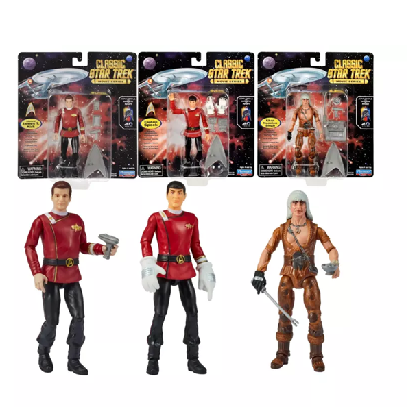 NEW Playmates - Star Trek Movie Series: Action Figure Bundle Kirk, Spock, Khan