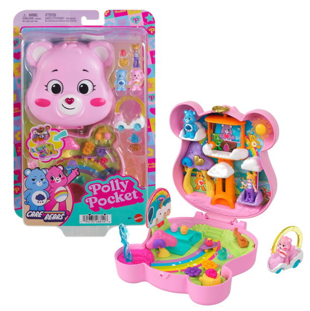 NEW - Polly Pocket Care Bears Micro Doll Playset