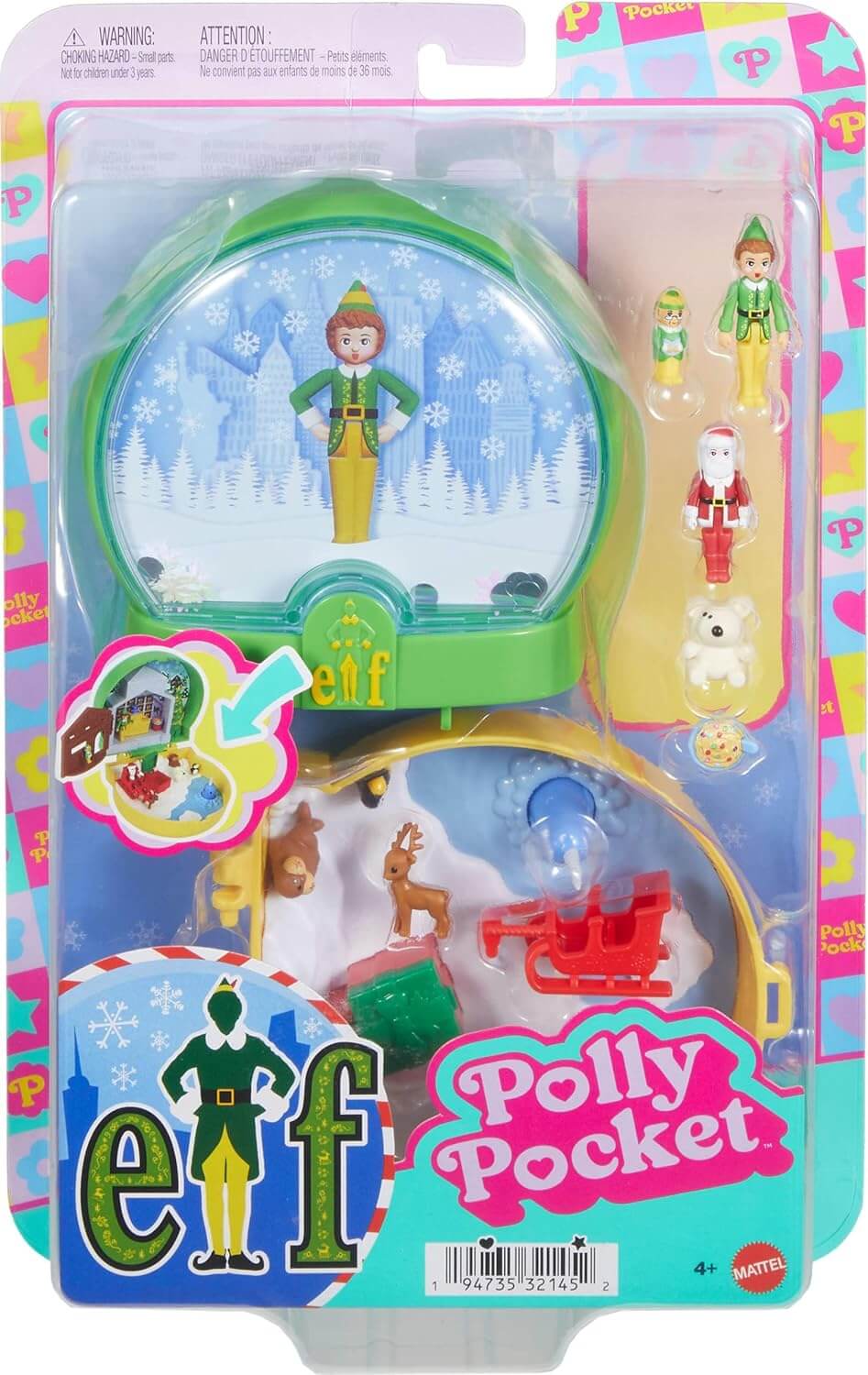 NEW - Polly Pocket ELF Edition Micro Doll Playset