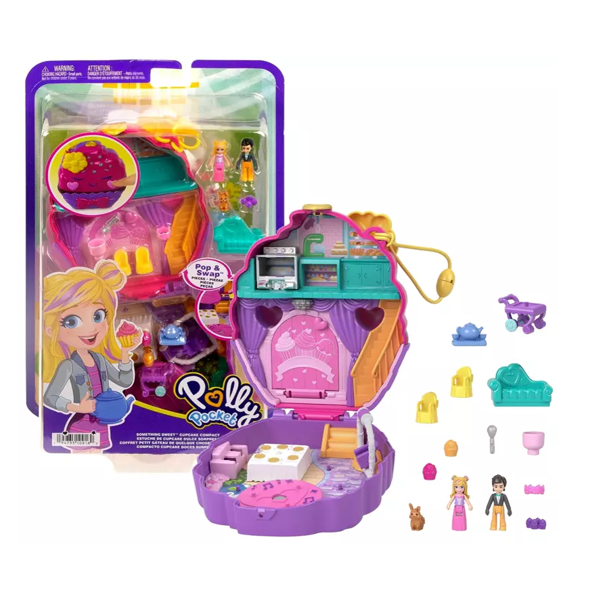 NEW - Polly Pocket Sweet Cupcake Micro Doll Playset