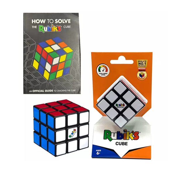 NEW - Classic Rubik's Cube Puzzle 3 x 3 & How to Solve The Rubik's Cube Book