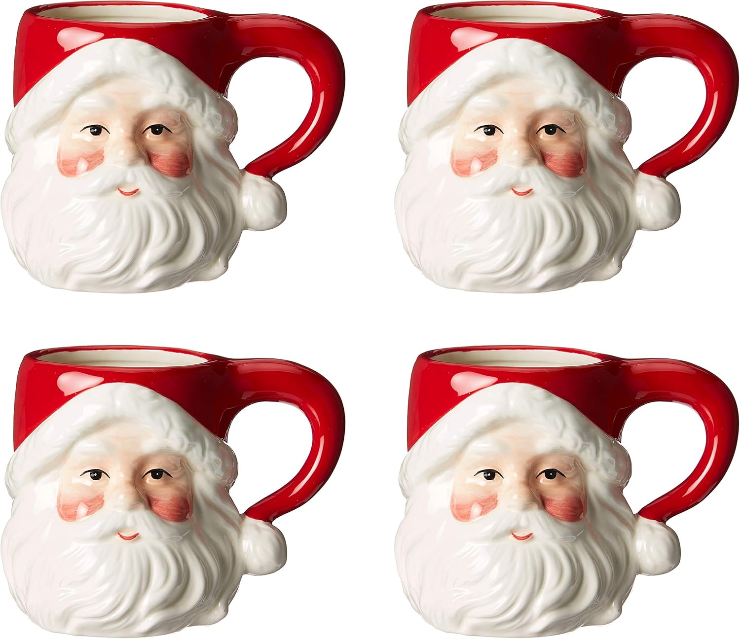 NEW - Santa Christmas Mug Set (Set of 4)
